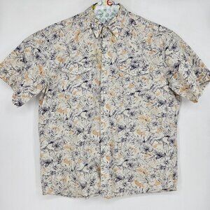 Roper Shirt Mens XL Pearl Snap Western Hawaiian Floral Short Sleeve Rodeo FLAWS